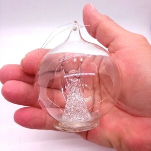 Hand Blown Glass Angel Christmas Holiday Ornament